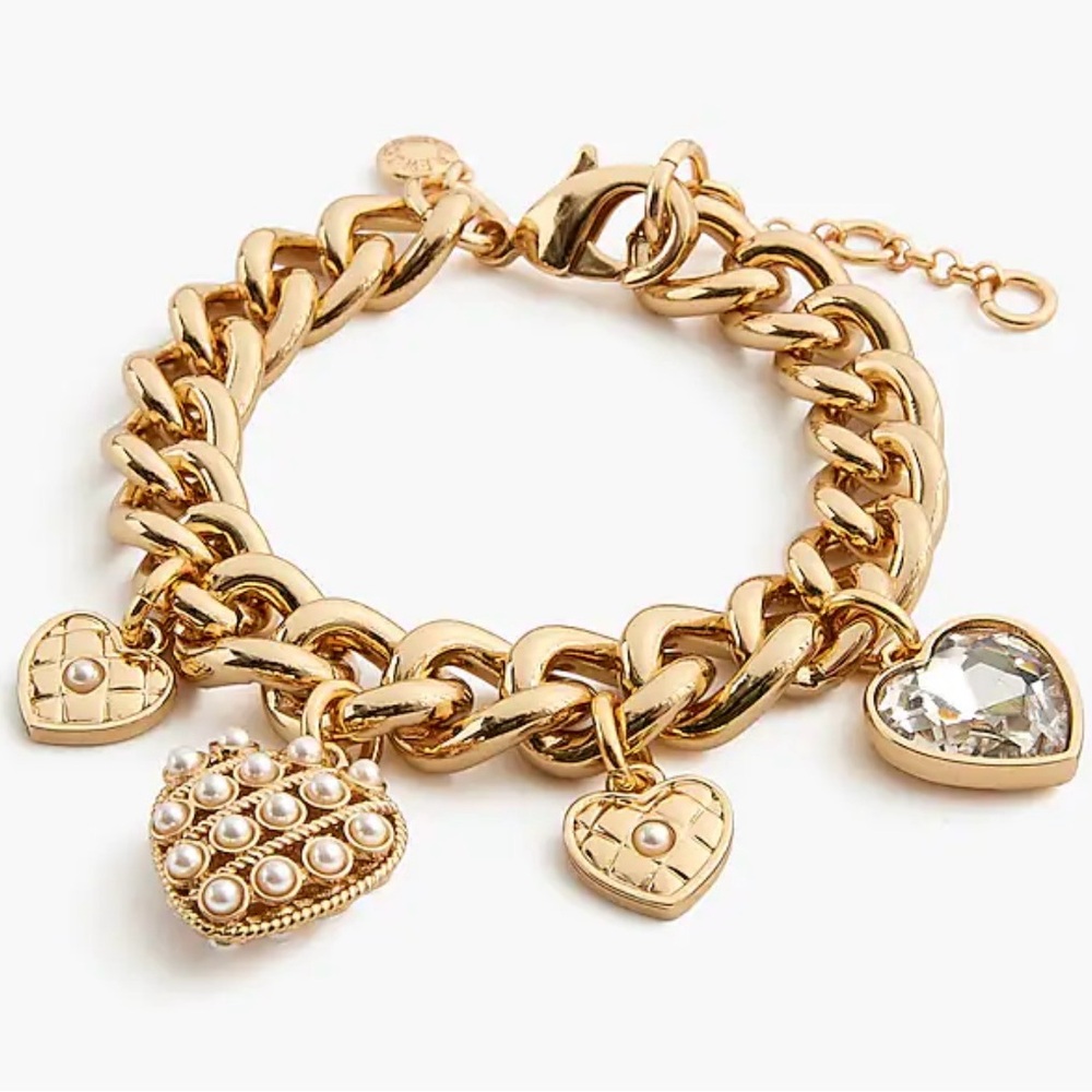 NWT J. Crew Heart Charm Bracelet ♥️